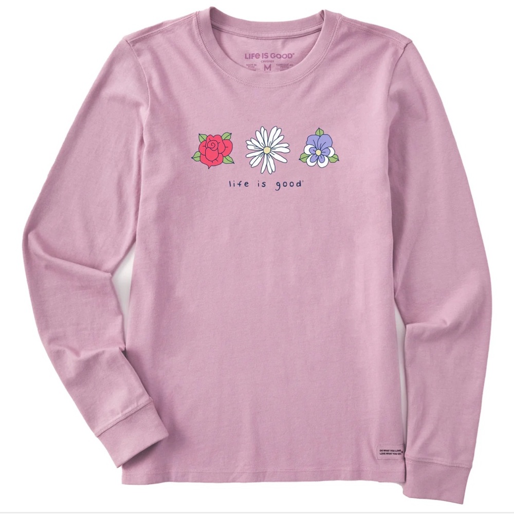 Life Is Good Women’s ' Pink Long Sleeve Tee